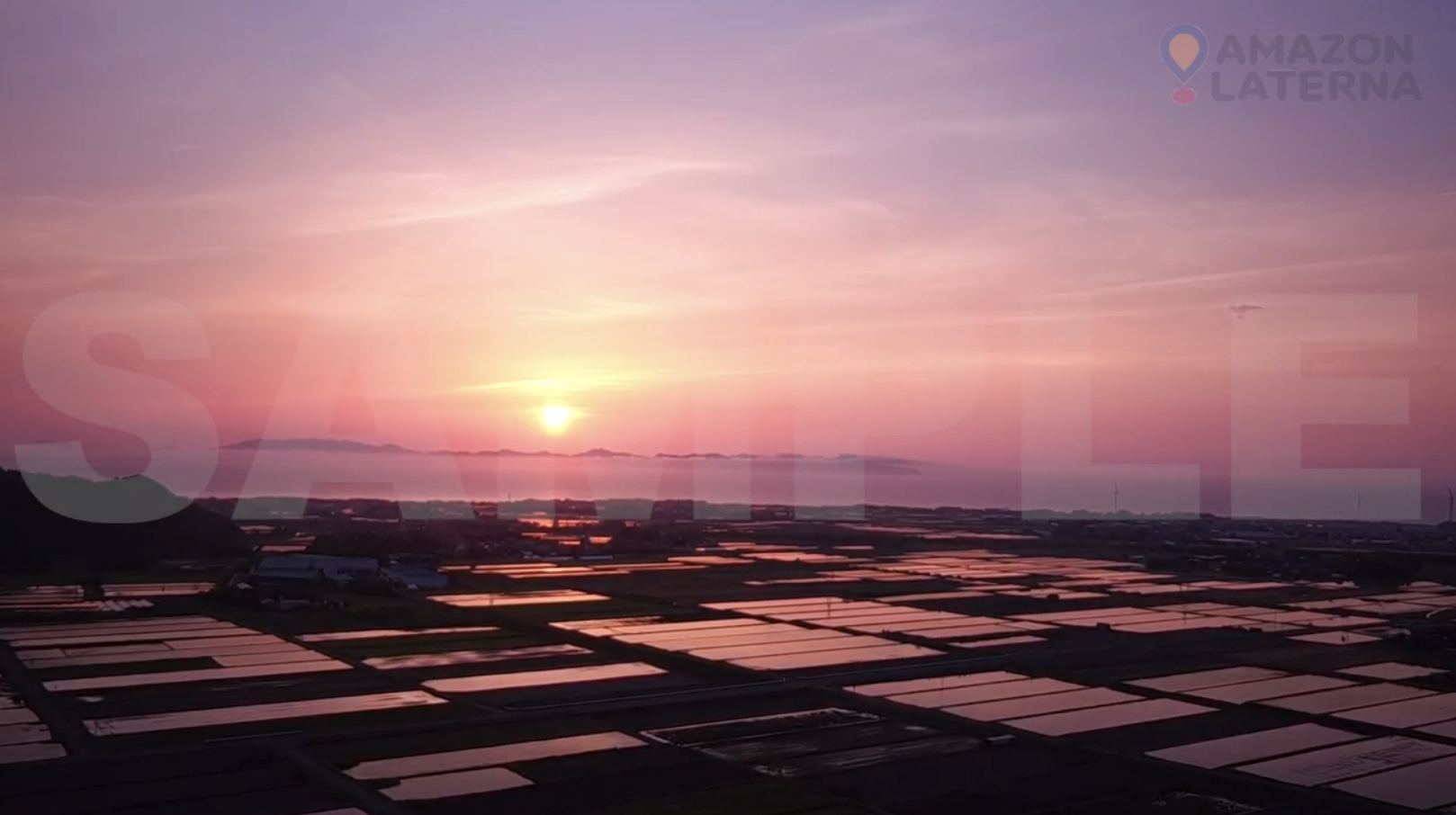 鳥取県大山町の夕景 ドローン映像
